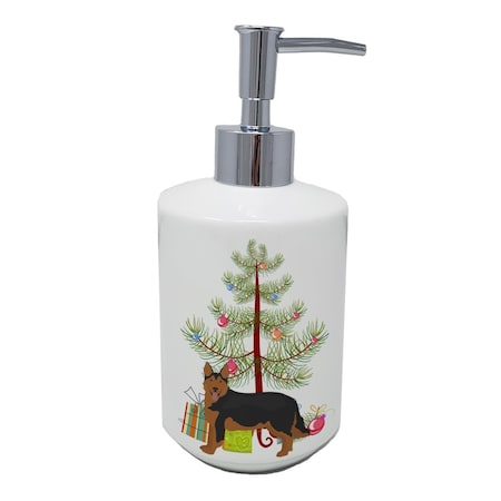 Carolines Treasures 7 x 3.5 in. Shollie No.2 Christmas Tree Ceramic Soap Dispenser CK3874SOAP